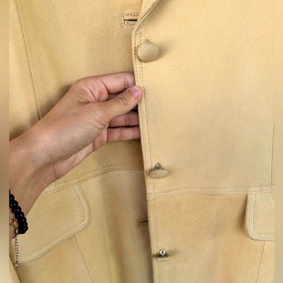 Baja 100% Leather Trench Coat | Size 4 - Picture 7 of 12